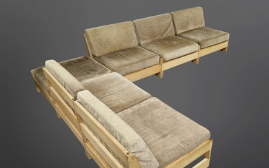 Sofa - Cotton, Wood, Mid century seating group