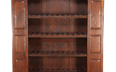 (-), Solid oak open cabinet with 4 shelves...