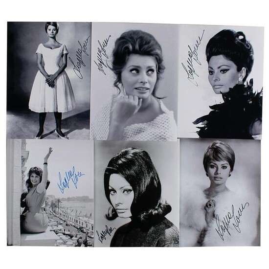 Sophia Loren (6) Signed Photographs