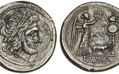 Sow series, Victoriatus, Rome, ca. 206-195 BC; AR (g 2,92;...