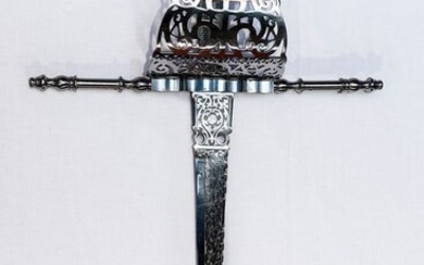 Spain - Mariano Zamorano Toledo - Daga de misericordia grabada, calada - Hand - Dagger, Short Sword, Candle dagger