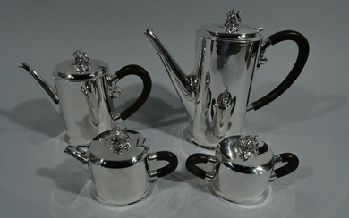 Spratling Coffee & Tea Set - Taxco Modern - Mexican Sterling Silver - 1940s