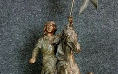 Statue of Joan of Arc victorious at the siege of Orleans - Spelter - Second half 19th century