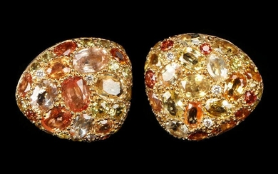 Stunning Dorota Pebble 18k Gold Diamond Earrings