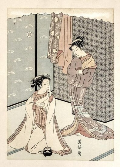 Suzuki Harunobu (Japanese, 1724/25-1770) - Woodcut