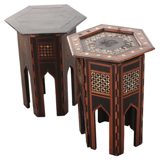 Syrian Moorish Style Inlaid Wood Tables