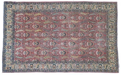 Tabriz Carpet Iranian Azerbaijan, circa 1940 The terracotta field with...