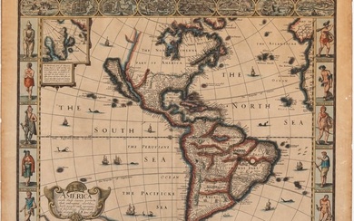 The rare first state of Speed's 1626 map of the Americas