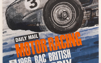 Three small 1966 Brands Hatch British Grand Prix race posters,...