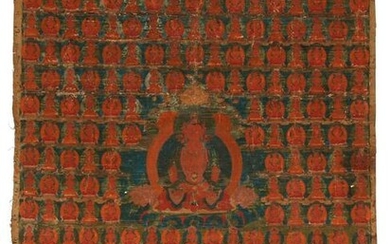 Tibetan Thangka Amitayus Buddha