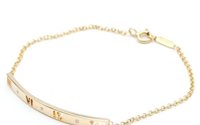 Tiffany Atlas Pierced Diamond Bracelet Pink Gold (18K) Diamond Charm Bracelet Pink Gold