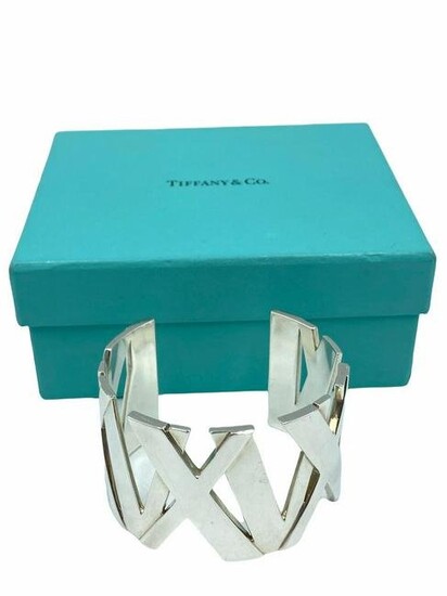 Tiffany & Co Sterling Silver Wide Atlas Bracelet