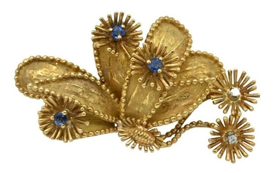 Tiffany & Company 18 Karat Gold Brooch, set with