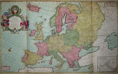 To Her most Sacred Majesty Ann Queen of Great Britain, France & Ireland. This Map of Europe Europe According to the Most Exact Observations is Humbly Dedicated . . . 1708