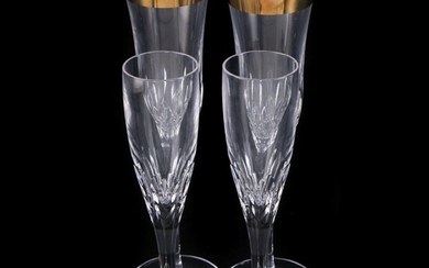 Tom Power Signed Waterford Crystal "Lismore" Champagne Flutes and More