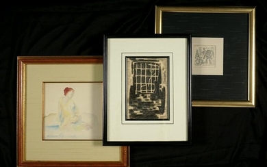 Two Emil Bisttram Drawings and a Watercolor