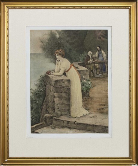 UNWELCOME NEWS, A HAND-ENHANCED PRINT BY WILLIAM JOHN HENNESSY