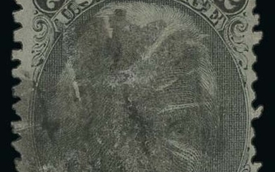United States: 1867-8 Issue 2c black, "E Grill", double grill variety centrally-struck fancy c...