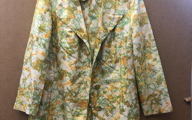 VINTAGE 1950'S-1960'S YELLOW, GREEN AND WHITE ENSMEBLE , Label: The...