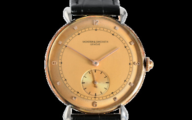Vacheron Constantin, Large two-tone case, two-tone Champagne dial; stainless steel and pink gold (18-carat), (c.) 1940-1942