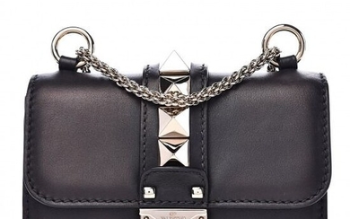 Valentino - Vitello Mini Glam Lock Rockstud Flap Black Shoulder bag