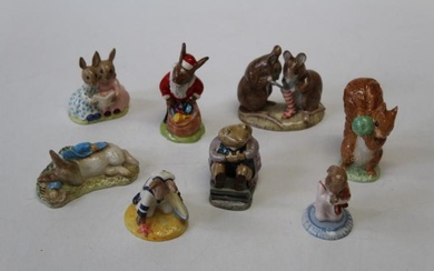 Various Beatrix Potter figures comprising four Royal Albert figures, four...