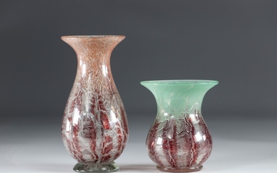 Vases lot de 2 Opaline éclats de couleurs