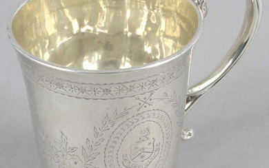 A Victorian silver Christening mug.