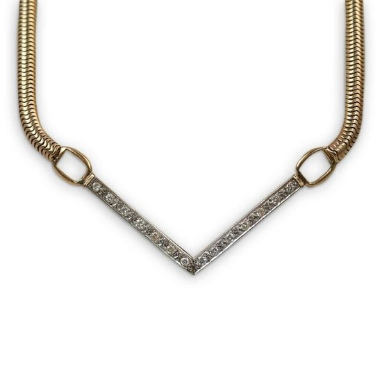 Vintage 10k & Diamond Pendant Necklace