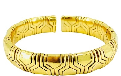 Vintage Bulgari 18k Gold Bangle Bracelet