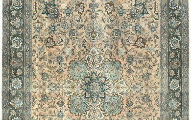 Vintage Distressed Antique Muted Floral 10X13 Oriental Rug Living Room Carpet