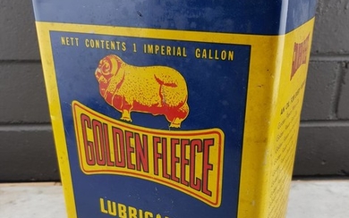 Vintage Golden Fleece Oil Tin (H:23 x W:17 x D:12cm)