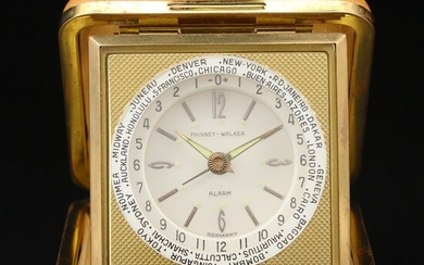 Vintage Phinney-Walker "World Time Travel" Alarm Clock