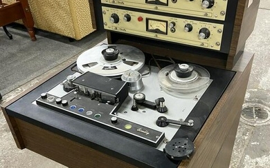 Vintage Scully 1/4" Tape Deck Unit w/Cabinet.