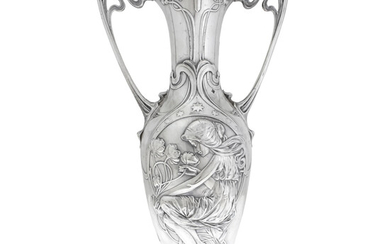 WMF Art Nouveau Large Vase, Germany, Circa 1900.