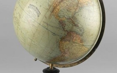 WORLD GLOBE ON STAND Dated 1927 Total height 25”.