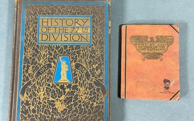 WWI 77TH INFANTRY DIVISION HISTORY BOOK LOT (2)