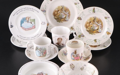 Wedgwood Peter Rabbit Child's Tableware with Royal Albert Bone China Mug
