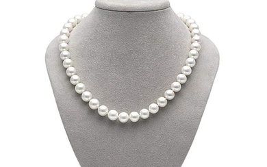 White Freshwater Pearl Necklace, 10.5-11.5mm