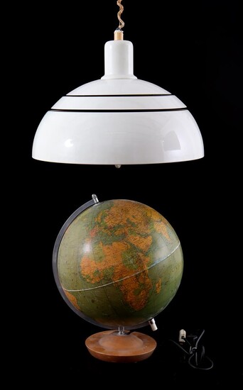 (-), White metal hanging lamp, 45 cm diameter...