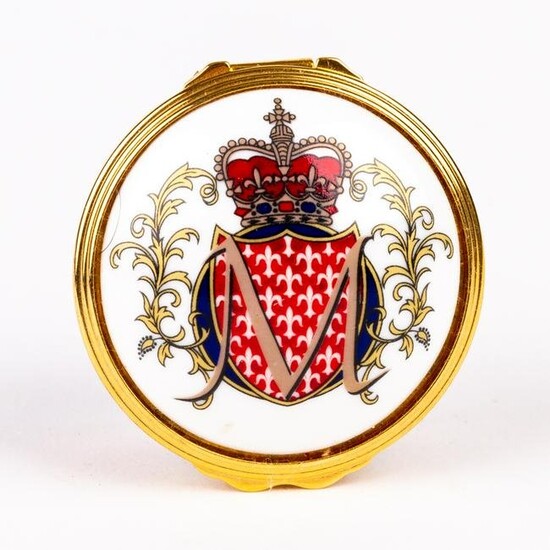 William Edwards Magna Carta 24KT Gold Porcelain Pillbox