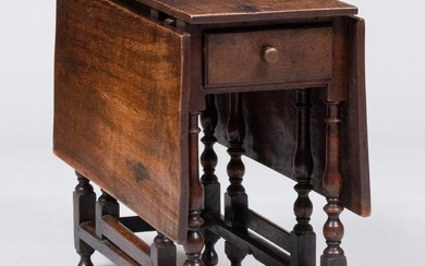 William and Mary Style Oak Drop Leaf Table