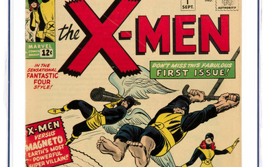 X-Men #1 (Marvel, 1963) CGC FN- 5.5 White pages....