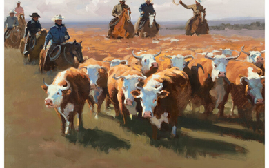 Xiang Zhang (b.1954), The Cattle Drive