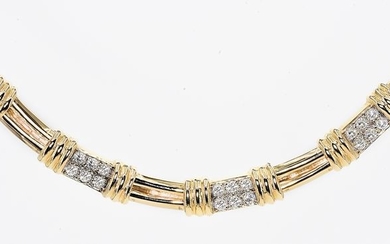 Yellow gold - Necklace - 1.48 ct Diamond
