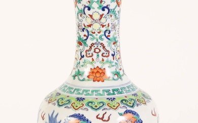 iGavel Auctions: Chinese Porcelain Doucai Bottle Vase with Qilins, Modern FR3SHLM