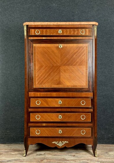 secretary era transition in precious wood marquetry - Wood - 1800