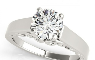 1 ctw Certified VS/SI Diamond Ring 18k White Gold