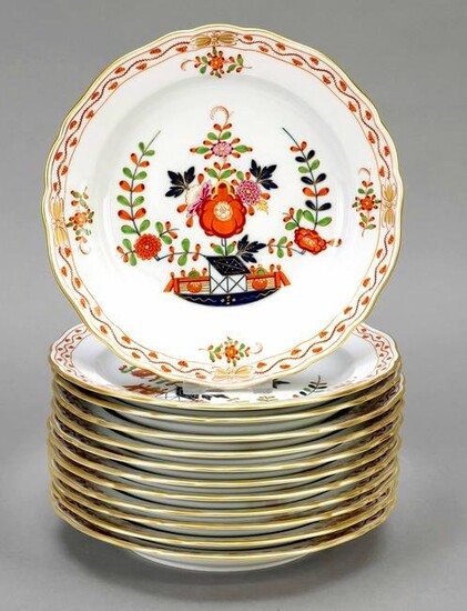 12 appetizer plates, Meissen
