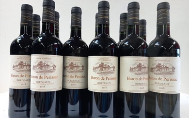 12 bouteilles de Bordeaux le Baron de Perissac.2018.... - Lot 22 - Enchères Maisons-Laffitte